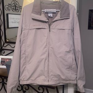 Vintage Columbia Jacket Adult Size Large Brown Bomber Vented Casual Full Zip Men